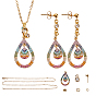DIY Earring Making, with , Brass Cubic Zirconia Charms/Links, Jump Rings,  Pendant Bails, Necklace Making and 304 Stainless Steel Earring Hook