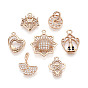 Латунные микро проложить кубического циркония подвески, разнообразные, золотые