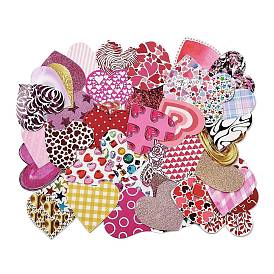 50Pcs Mother`s Day Paper Stickers, for DIY Scrapbooking , Journal Decoration, Heart