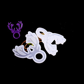 Antler Shape Ring Silhouette Silicone Molds, Resin Casting Molds, for UV Resin, Epoxy Resin Jewelry Making