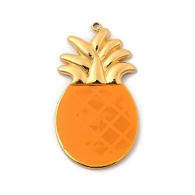 304 нержавеющая сталь с акриловыми подвесками, ананас, ионное покрытие (ip)