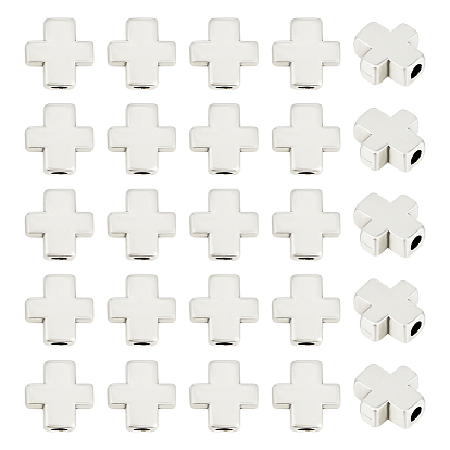 150 бусины из сплава в тибетском стиле, крестик, без кадмия и без свинца