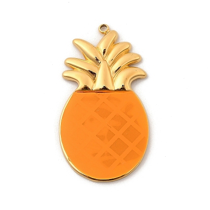 304 нержавеющая сталь с акриловыми подвесками, ананас, ионное покрытие (ip)