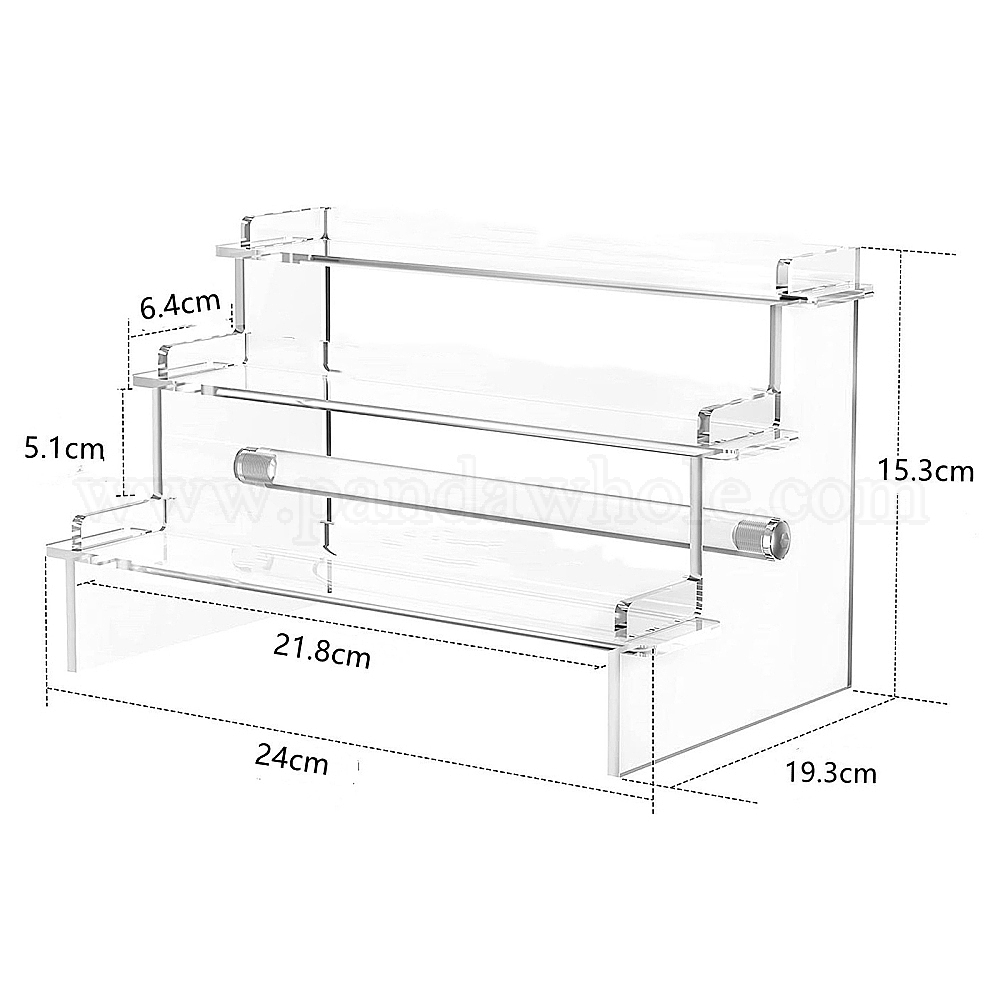 3-уровневая сборка прозрачных акриловых стоек для дисплеев-органайзеров,  для фигурок, косметический, благосклонно относиться к хранению товаров