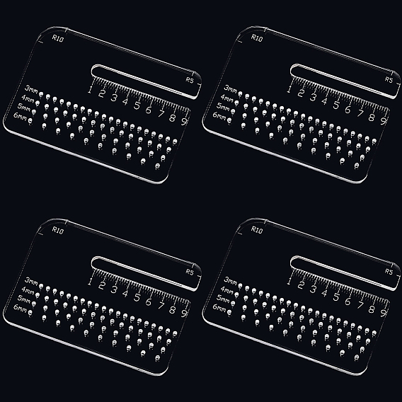 4шт. акриловые измерительные инструменты с закругленными краями