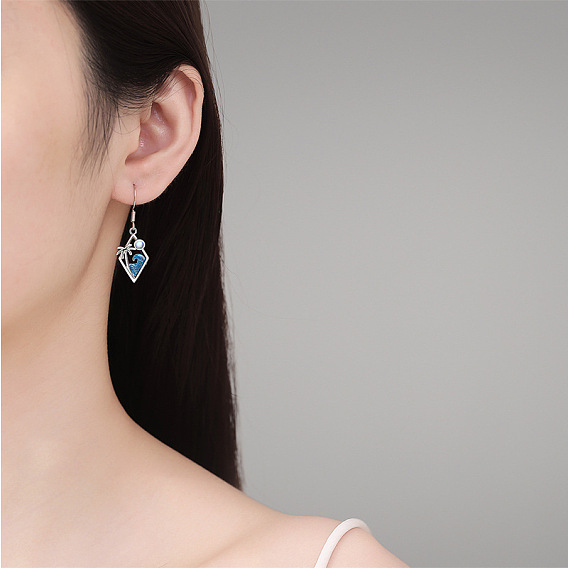 Серьги из бронзы, кокосовая пальма