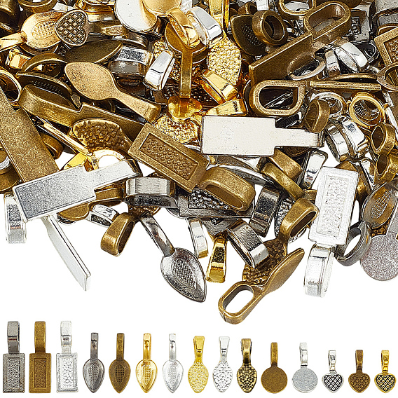 120 шт 15 стили тибетский стиль сплав клеевой плоский площадку дужки, без кадмия и без свинца