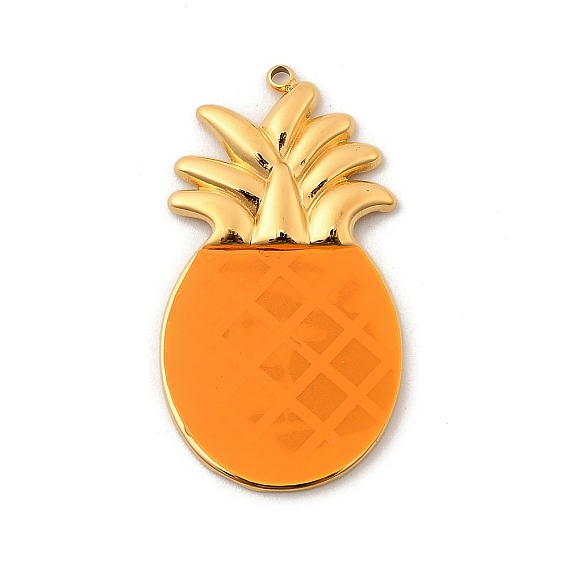 304 нержавеющая сталь с акриловыми подвесками, ананас, ионное покрытие (ip)