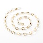 Handmade CCB Plastic Cable Chains, with Transparent Acrylic Linking Rings, Clear