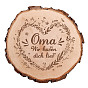 Carved Wood Round Sheets, for Home Display Decoration, Tree/Compass/Skull/Car/Heart/Olive Branch/Cat Pattern