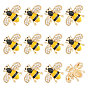 12 шт. железные броши-булавки со стразами в виде пчел, cmолой
