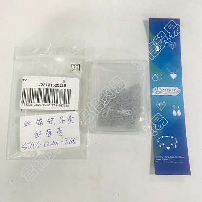 50Pcs 304 Stainless Steel Charms, Awareness Ribbon