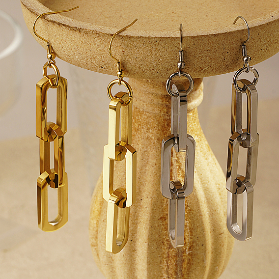 Серьги-подвески с подвесками из нержавеющей стали