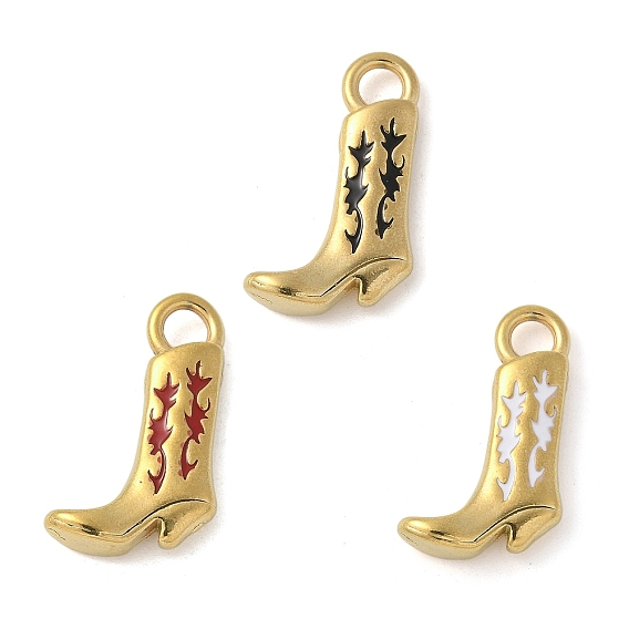 304 нержавеющей стальной эмали подвески, сапоги прелести, реальный 18 k позолоченный