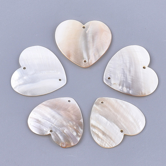 Freshwater Shell Links connectors, Heart