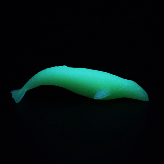 Whale Shaped Plastic Decorations, Luminous/Glow in the Dark, for DIY Silicone Molds