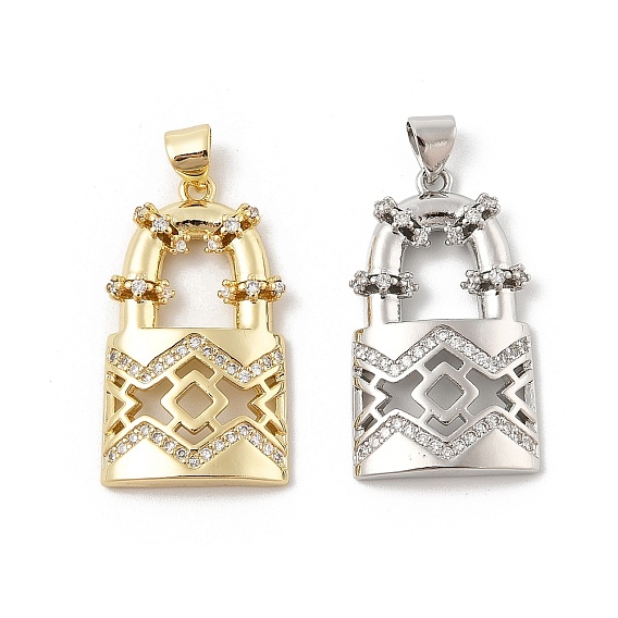 Латунные микро проложить кубического циркония подвески, без кадмия и без свинца, замковые прелести