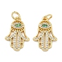 Латунные микро проложить кубического циркония подвески, рука хамса с оберегами от сглаза, с целью перехода в кольце