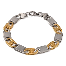 304 Stainless Steel Mariner Link Chain Bracelets, with 201 Stainless Steeel Findings