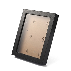 Natural Wood Photo Frames, for Tabletop Display Photo Frame, with Glass Finding, Rectangle