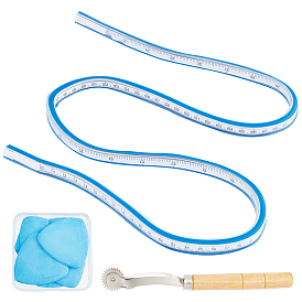 Набор инструментов для шитья своими руками, в том числе 1рулетки для ПК, 1Колесо для шитья из ПК, 6 шт портные меловые ручки