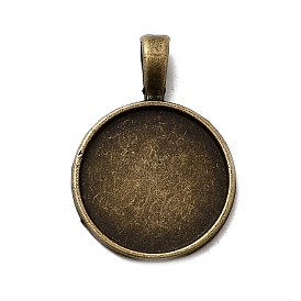 Плоские круглые настройки сплава кулон кабошон, чашки безель с краями, без кадмия, без никеля и без свинца