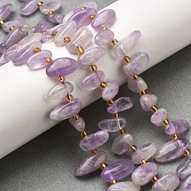 Природный аметист нитей бисера, самородки, Топ пробуренной, упавший камень, с бисером