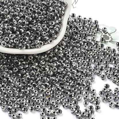 Внутри цвета стеклянные бусины, наполовину позолоченный/посеребренный, круглые