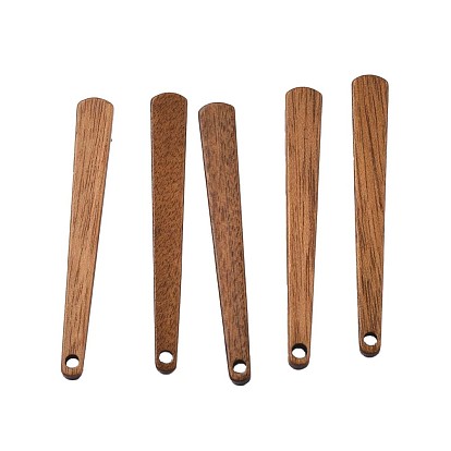 Серьги-гвоздики из орехового дерева, с отверстием и 304 штифтом из нержавеющей стали, овальные