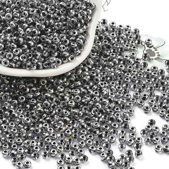 Внутри цвета стеклянные бусины, наполовину позолоченный/посеребренный, круглые