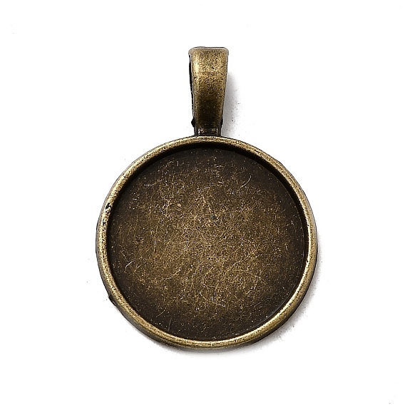 Плоские круглые настройки сплава кулон кабошон, чашки безель с краями, без кадмия, без никеля и без свинца