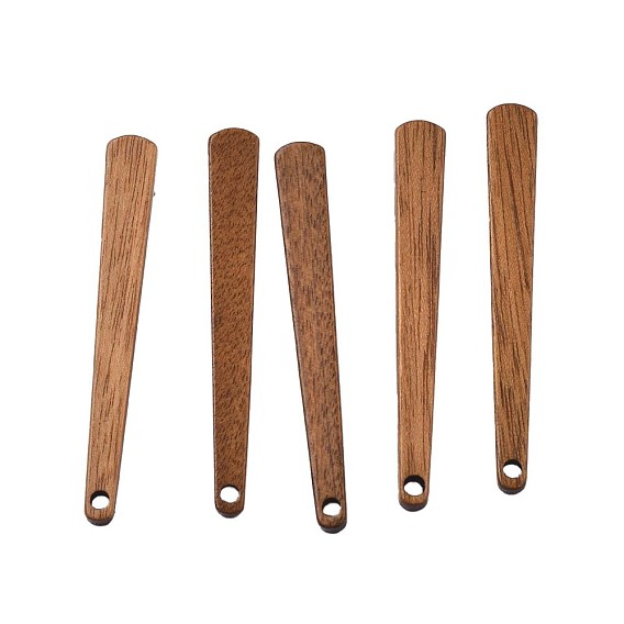 Серьги-гвоздики из орехового дерева, с отверстием и 304 штифтом из нержавеющей стали, овальные