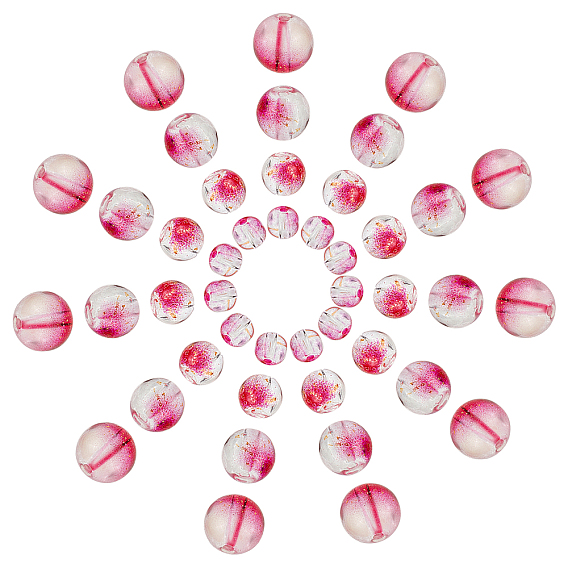DIY Stretch Bracelets Making Kits, Including Transparent Spray Painted Glass Beads and Strong Stretchy Beading Elastic Thread