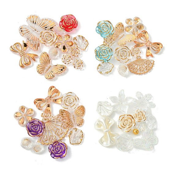 Прозрачные акриловые бусины, разнообразные