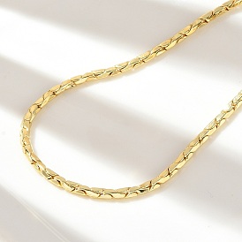 Ожерелья из латунной цепочки «бостон», долговечный, стойки покрытие, без свинца и без кадмия