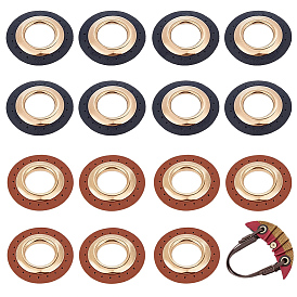 8 сумки 2 цвета искусственная кожа pu нашивка с люверсами, для аксессуаров сумки, плоско-круглые, разноцветные