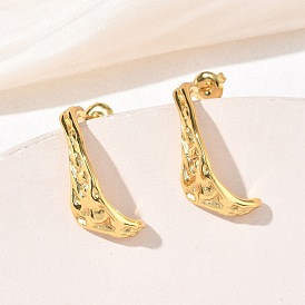 304 серьги-гвоздики из нержавеющей стали для женщин, ионное покрытие (ip)