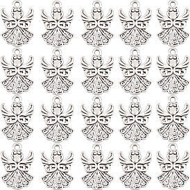 Сплавочные подвески тибетского стиля, без кадмия и без свинца, ангел