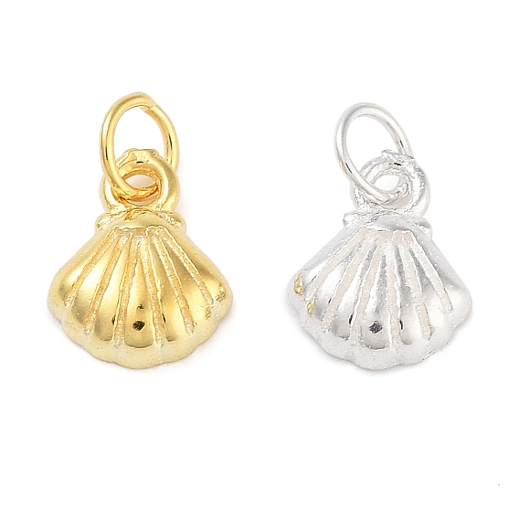 925 подвески-ракушки из стерлингового серебра с кольцами-прыгунами