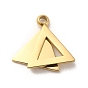 304 Stainless Steel Charms, Triangle Charm