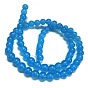 Perles naturelles, perles de jade , teint, ronde, 6mm, Trou: 0.5mm, Environ 66 pcs/chapelet, 15.5 pouce