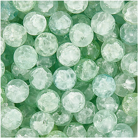 2нити потрескивающие стеклянные бусины нити, окрашенная и подогревом, матовые, круглые