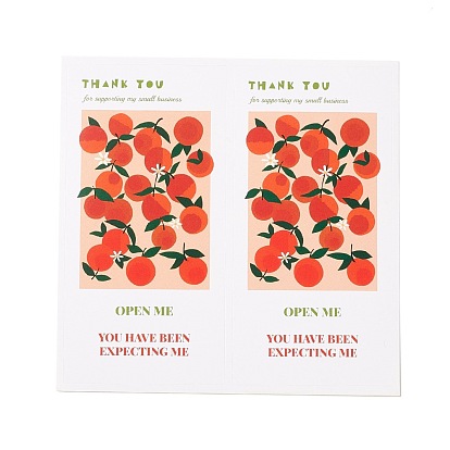 Rectangle Gift Stickers, Adhesive Label Stickers, Thank You Theme