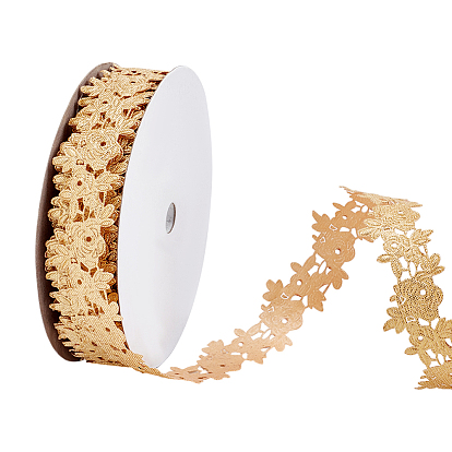 Лента из полиэстера с цветочным кружевом, для аксессуаров для одежды