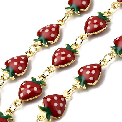 Латунные эмалевые цепочки с клубничным звеном, с катушкой, стойки покрытие, долговечный, пайки, без свинца и без кадмия