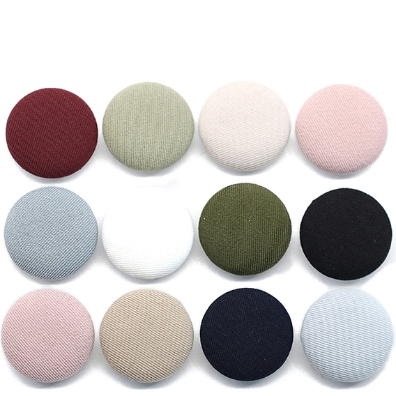 1-кнопки металлические тканевые, плоско-круглые