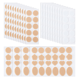 200Pcs 2 Color EVA Invisible Earring Ear Support, Self-adhesive, with 4 Sheet Earring Backs for Support Pads Earrings, Flat Round