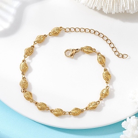 304 Браслет из нержавеющей стали в форме ракушки с цепочками в виде морской звезды для женщин