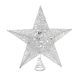 Adorno de árbol de navidad de hierro gorgecraft, para la decoración de navidad, estrella