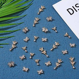 8 Pieces Butterfly Cubic Zirconia Charm Pendant Insect Charm Brass Micro Pave Cubic Zirconia Pendants for Jewelry Necklace Bracelet Making Crafts